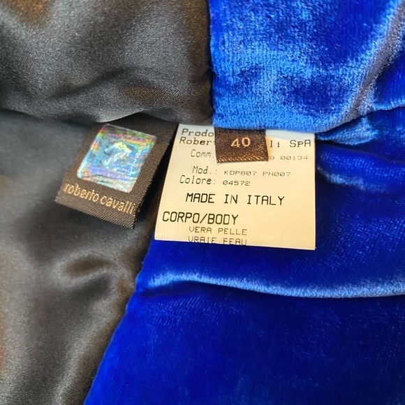 ROBERTO CAVALLI Leather Jacket Sz 40 - Picture 6 of 8